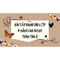 Bài tập dành cho lớp 4 nâng cao: Dạng toán tìm X