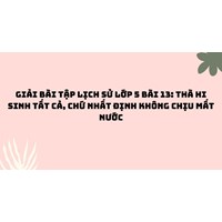 Giải bài tập Lịch sử lớp 5 bài 13: Thà hi sinh tất cả, chứ nhất định không chịu mất nước