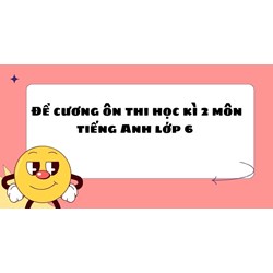 Đề cương ôn thi học kì 2 môn tiếng Anh lớp 6