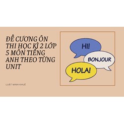 Đề cương ôn thi học kì 2 lớp 5 môn tiếng Anh theo từng Unit