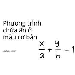 Phương trình chứa ẩn ở mẫu cơ bản