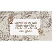 Luyện từ và câu dành cho lớp 5 Cách nối các vế câu ghép