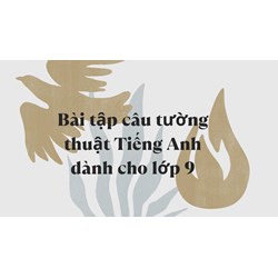 Bài tập câu tường thuật Tiếng Anh dành cho lớp 9