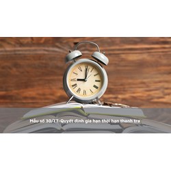 Mẫu số 30/TT-Quyết định gia hạn thời hạn thanh tra