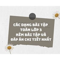 Các dạng bài tập Toán lớp 3 kèm bài tập và đáp án chi tiết nhất