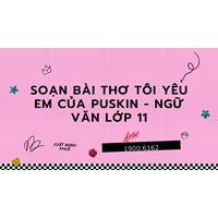 Soạn bài thơ Tôi yêu em của Puskin - Ngữ văn lớp 11