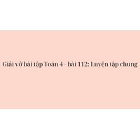 Giải vở bài tập Toán lớp 4 - bài 112: Luyện tập chung
