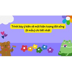 Trình bày ý kiến về một hiện tượng đời sống (6 mẫu) chi tiết nhất