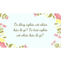 Từ đồng nghĩa với nhân hậu là gì? Từ trái nghĩa với nhân hậu là gì?