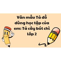 Văn mẫu Tả đồ dùng học tập của em: Tả cây bút chì lớp 2