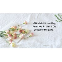 Giải sách bài tập tiếng Anh lớp 5 - Unit 4: Did you go to the party?