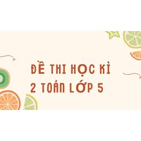 Đề thi Học kì 2 Toán lớp 5: Top 06 đề chọn lọc