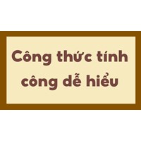 Công thức tính công dễ hiểu