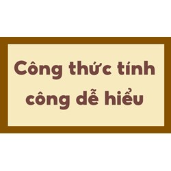 Công thức tính công dễ hiểu