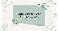 Soạn văn lớp 8: Văn bản thông báo