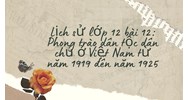 Lịch sử lớp 12 bài 12: Phong trào dân tộc dân chủ ở Việt Nam từ năm 1919 đến năm 1925