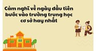 Cảm nghĩ về ngày đầu tiên bước vào trường trung học cơ sở hay nhất