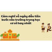 Cảm nghĩ về ngày đầu tiên bước vào trường trung học cơ sở hay nhất