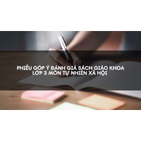 Phiếu góp ý đánh giá sách giáo khoa lớp 3 môn Tự nhiên xã hội