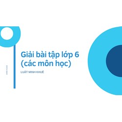 Giải bài tập lớp 6 (các môn học)