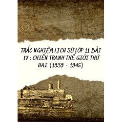 Trắc nghiệm Lịch Sử lớp 11 Bài 17 : Chiến tranh thế giới thứ hai (1939 - 1945)