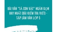 Bài văn "Tả con vật" ngắn gọn hay nhất (Bài kiểm tra viết) - Tập làm văn lớp 5