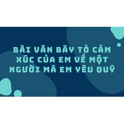Bài văn bày tỏ cảm xúc của em về một người mà em yêu quý