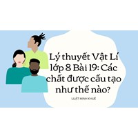 Lý thuyết Vật lý lớp 8 Bài 19: Các chất được cấu tạo như thế nào?