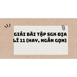 Giới thiêu sách giải bài tập SGK Địa lý lớp 11 (hay, ngắn gọn)