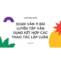 Soạn văn 11 bài Luyện tập vận dụng kết hợp các thao tác lập luận