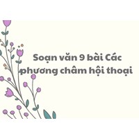 Soạn văn lớp 9 bài Các phương châm hội thoại