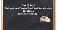 Quy định về Thông tư của Viện trưởng Viện kiểm sát nhân dân tối cao (quy định trực tiếp)