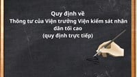 Quy định về Thông tư của Viện trưởng Viện kiểm sát nhân dân tối cao (quy định trực tiếp)