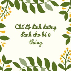 Chế độ dinh dưỡng dành cho bé 8 tháng