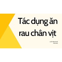 Tác dụng ăn rau chân vịt