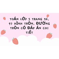Toán lớp 5 trang 96, 97 Hình tròn, đường tròn có đáp án chi tiết
