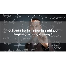 Giải Vở bài tập Toán lớp 5 bài 120 Luyện tập chung chương 3