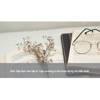 Giải Tập làm văn lớp 5: Lập chương trình hoạt động chi tiết nhất