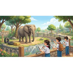 Lập dàn ý Tả con voi trong vườn thú chi tiết nhất Tập làm văn lớp 4