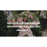 Dàn ý Tả một loài hoa mà em thích siêu hay Tập làm văn lớp 4, 5