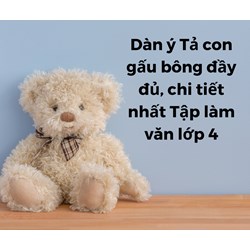 Dàn ý Tả con gấu bông đầy đủ, chi tiết nhất Tập làm văn lớp 4
