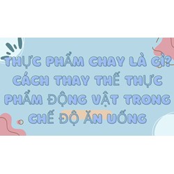 Thực phẩm chay là gì? Cách thay thế thực phẩm động vật trong chế độ ăn uống