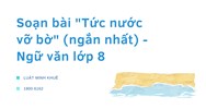 Soạn bài "Tức nước vỡ bờ" (ngắn nhất) - Ngữ văn lớp 8