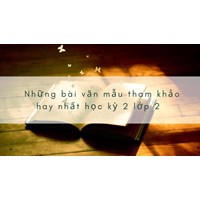 Những bài văn mẫu tham khảo hay nhất học kỳ 2 lớp 2