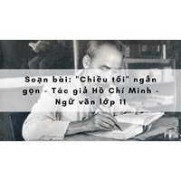 Soạn bài: "Chiều tối" ngắn gọn - Tác giả Hồ Chí Minh - Ngữ văn lớp 11