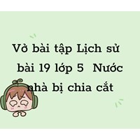 Vở bài tập Lịch sử bài 19 lớp 5: Nước nhà bị chia cắt