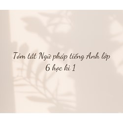 Tóm tắt Ngữ pháp tiếng Anh lớp 6 học kì 1