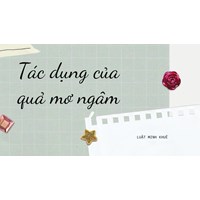 Tác dụng của quả mơ ngâm