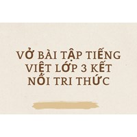 Vở bài tập Tiếng Việt lớp 3 Kết nối tri thức