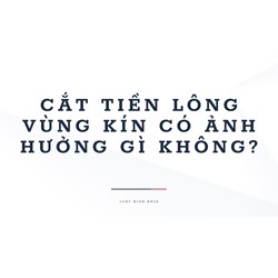 Cắt tiền lông vùng kín có ảnh hưởng gì không ?